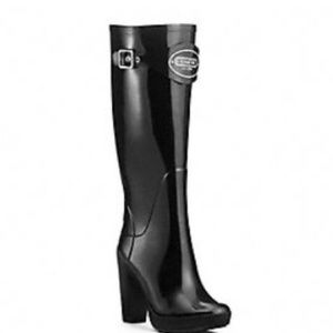 Beautiful COACH "BRENDA"  Rain/Snow Heeled Boots
